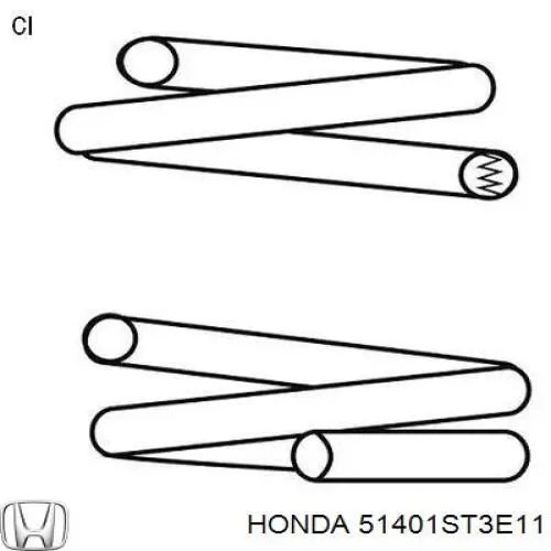 51401ST3E01 Honda пружина передня