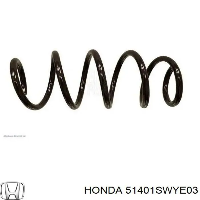 Пружина передня, права Honda 51401SWYE03 ціна, від 19.80 USD
