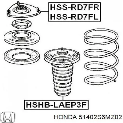 51402S6MZ02 Honda пильник амортизатора переднього