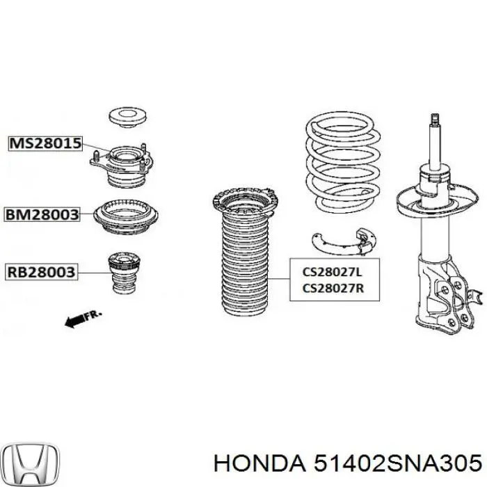 Чохол амортизатора переднього Honda 51402SNA305 ціна, від 13.56 USD