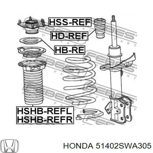 51402SWA305 Honda пильник амортизатора переднього