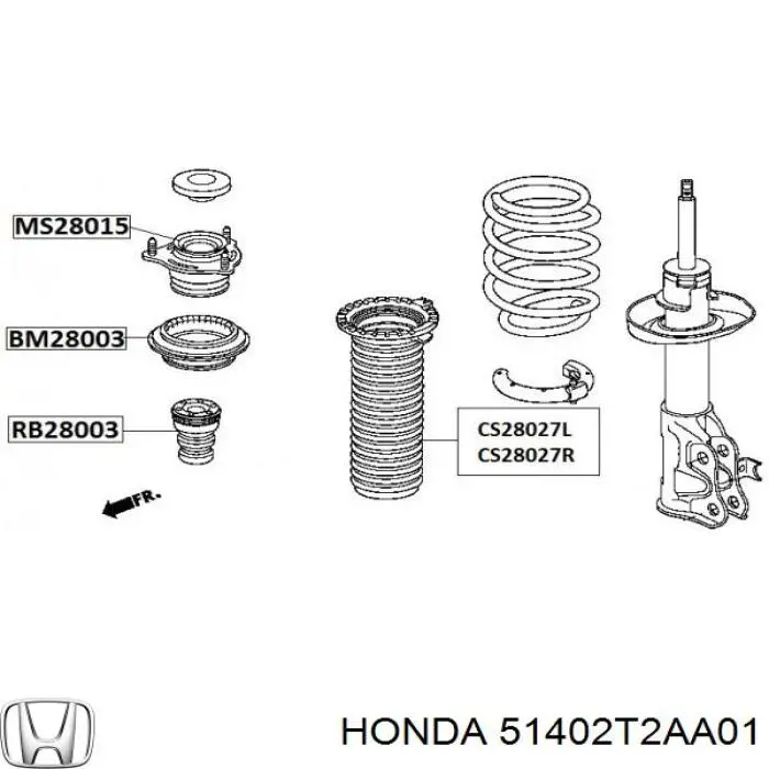 Пильник амортизатора переднього Honda 51402T2AA01 ціна, від 16.41 USD