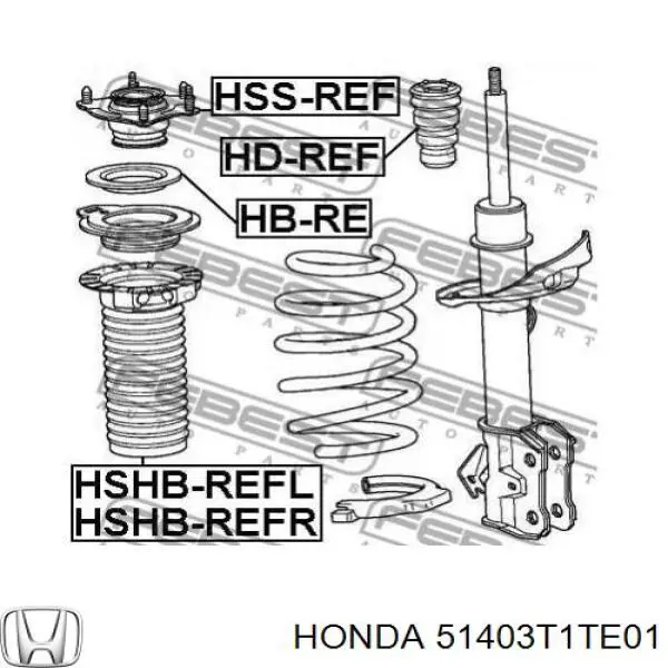 51403T1TE01 Honda Пильник стійки передньої