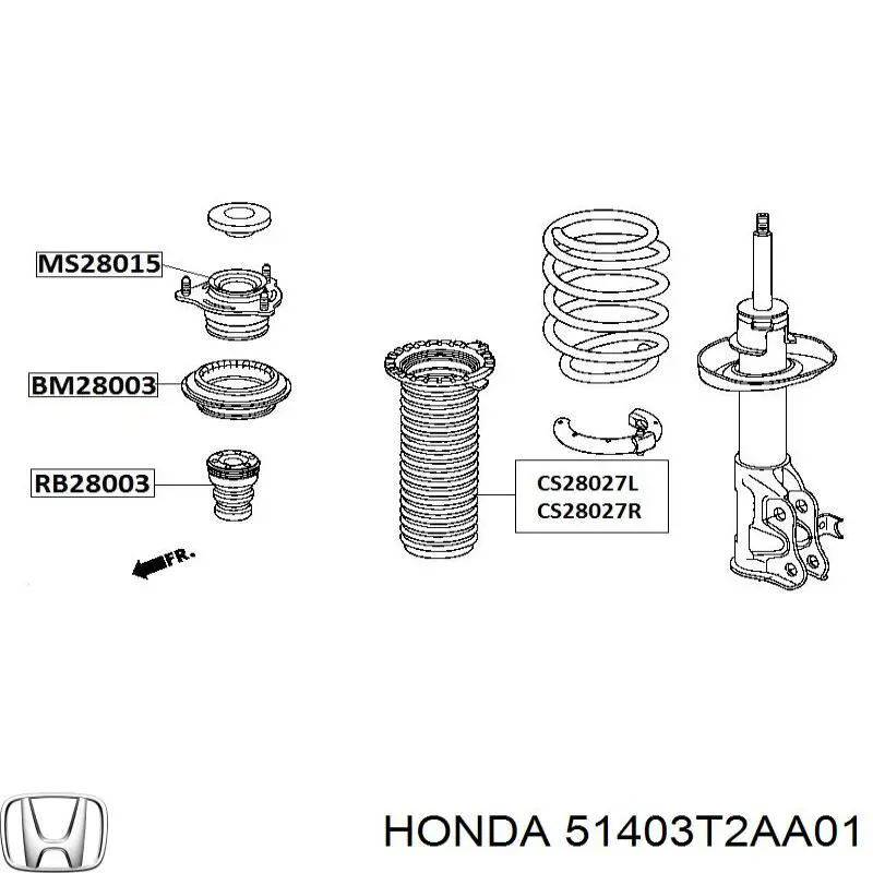 51403T2AA01 Honda Пильник стійки передньої