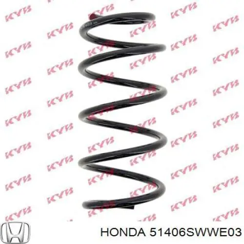 51406SWWE03 Honda Пружина передня, ліва