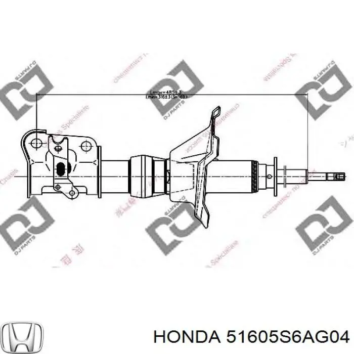 Амортизатор передній, правий Honda 51605S6AG04 ціна, від 58.45 USD