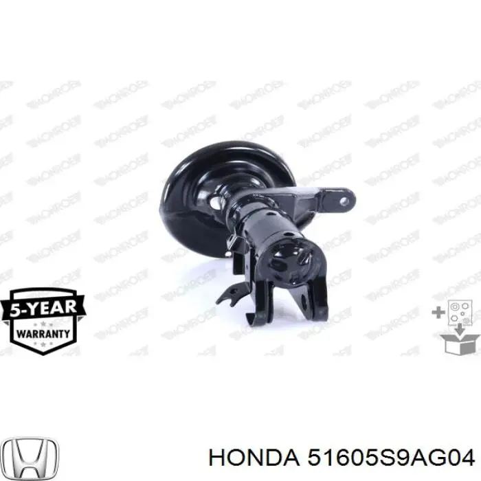 Амортизатор передній, правий 51605S9AG04 Honda