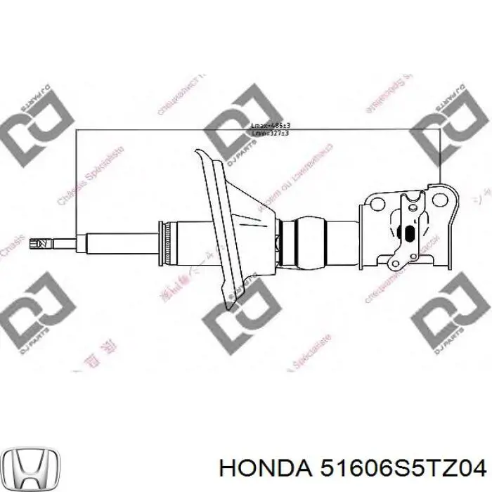 51606S5TZ04 Honda Ліва передня стійка