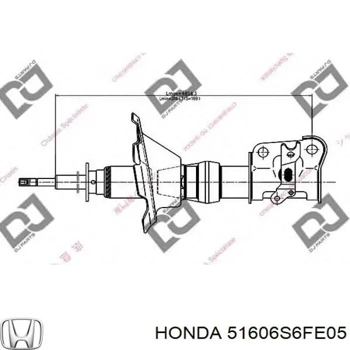 Купити 51602S5VE03 Honda Амортизатора передній лівий
