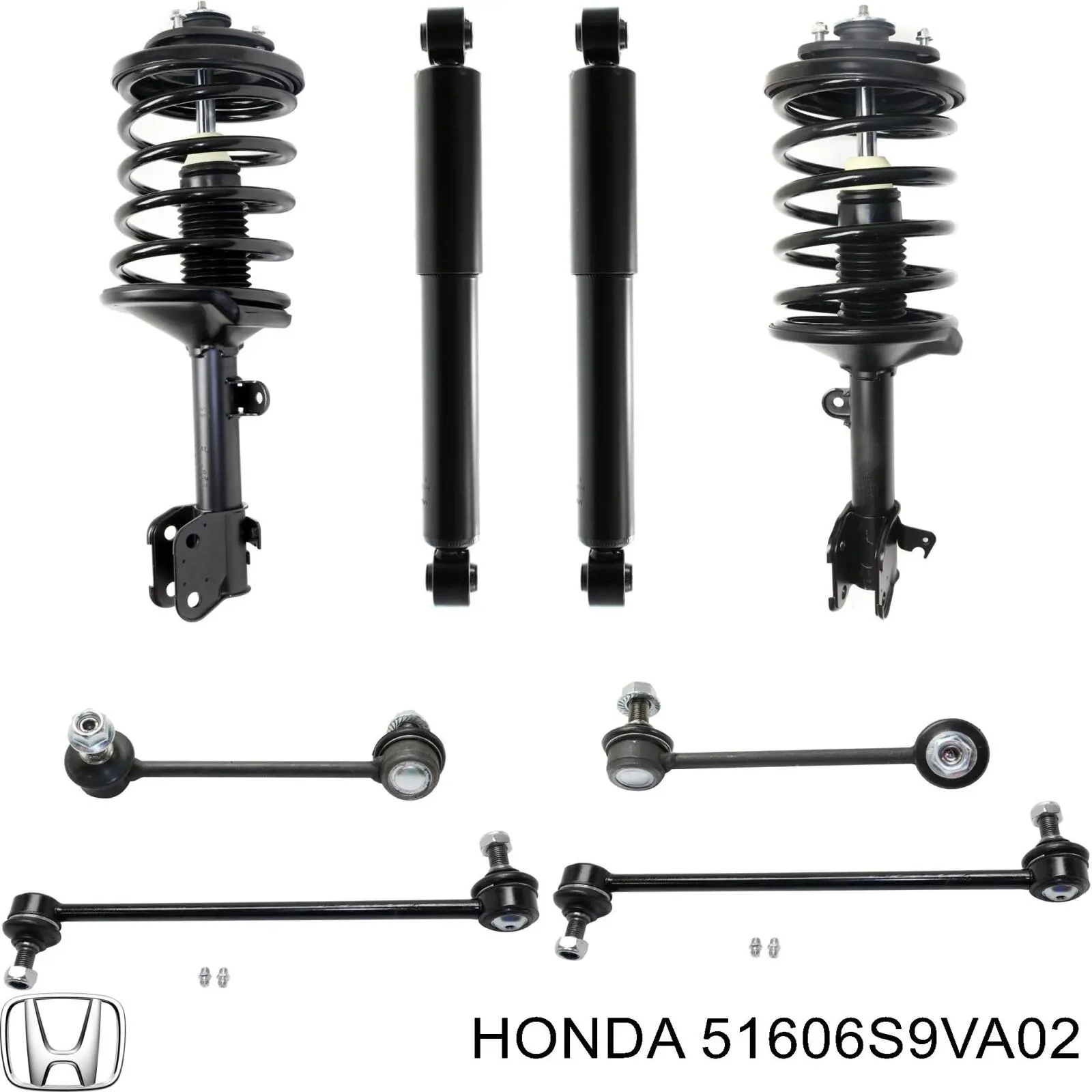 Амортизатор передній, правий 51601S9VA08 Honda
