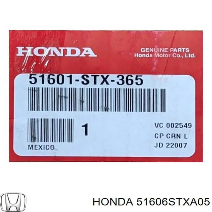 51606STXA05 Honda Ліва передня стійка