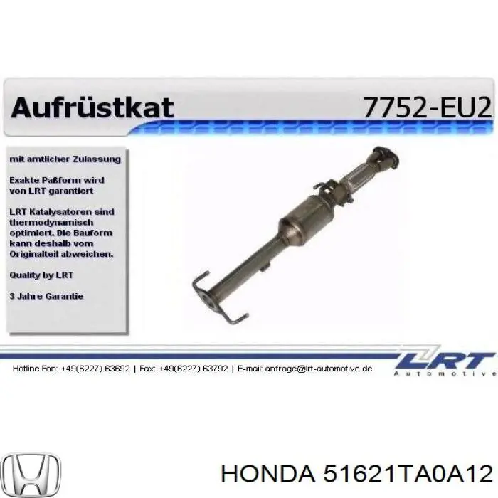 Амортизатор передньої підвіски, лівий Honda 51621TA0A12 ціна, від 96.18 USD