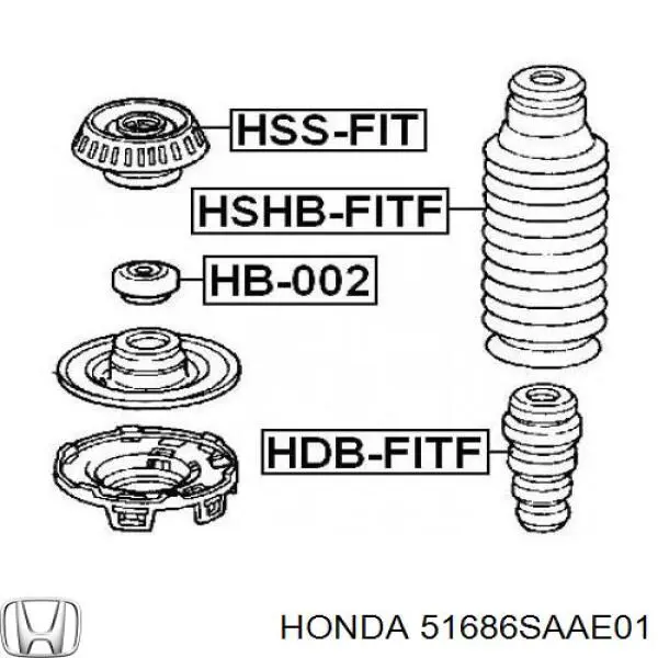 Купити 51686SAAE01 Honda Пильник амортизатора переднього