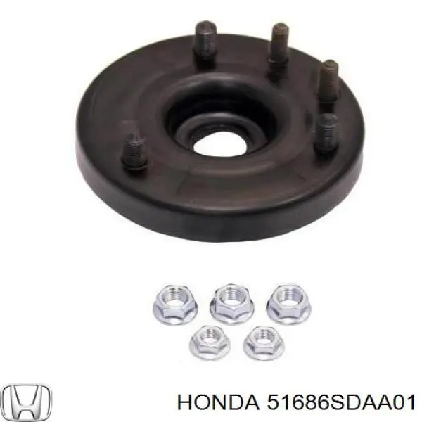 Купити 51686SDAA01 Honda Проставка (гумове кільце) пружини передньої, нижня