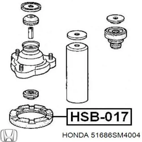  Проставка (гумове кільце) пружини передньої, верхня Honda Accord 4