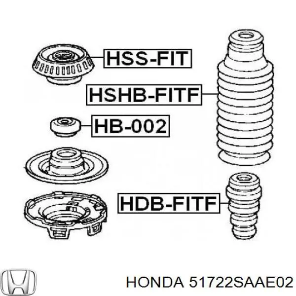 Купити 51722SAAE02 Honda Буфер-відбійник амортизатора переднього