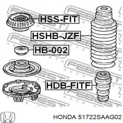 Буфер-відбійник амортизатора переднього Honda 51722SAAG02 ціна, від 4.91 USD