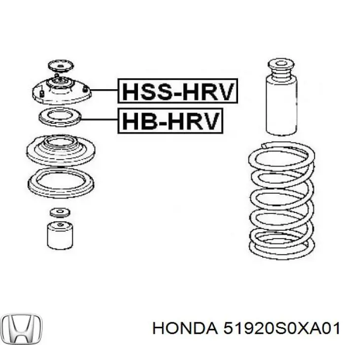 51920S0XA01 Honda підшипник опорний амортизатора, переднього