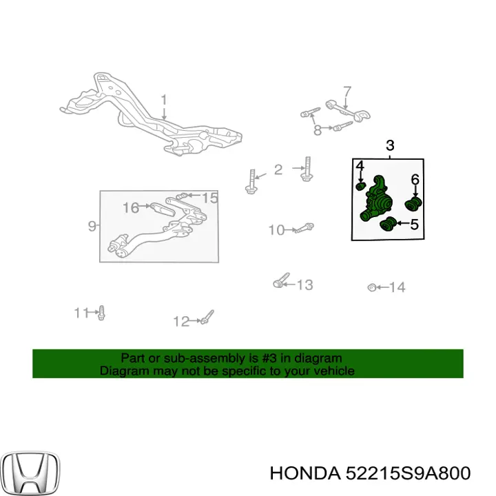  52215S9A800 Honda