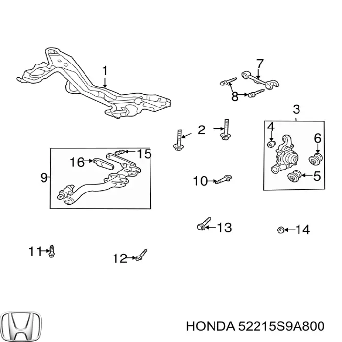 52215S9A800 Honda 