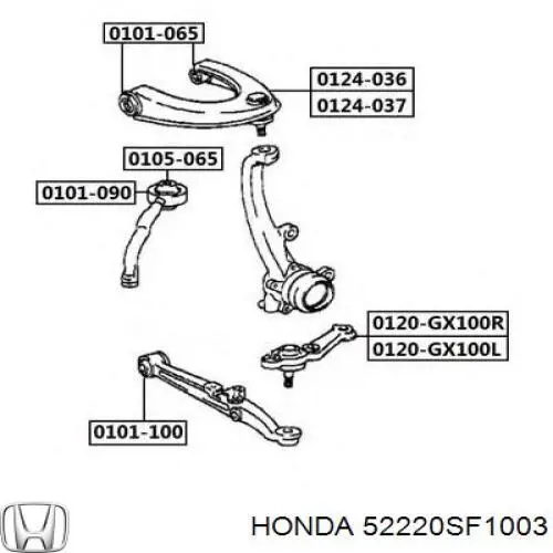 Купити 52220SF1003 Honda Кульова опора, нижня