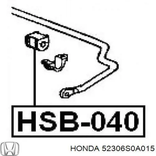 Втулка стабілізатора заднього 52306S0A015 Honda