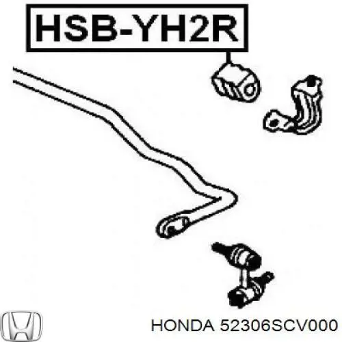 Втулка стабілізатора заднього Honda 52306SCV000 ціна, від 4.44 USD
