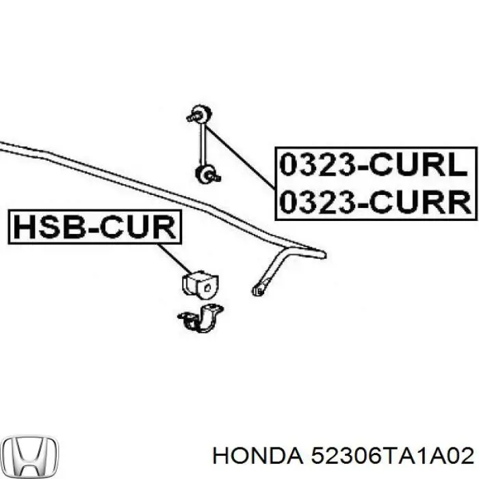 Втулка стабілізатора заднього Honda 52306TA1A02 ціна, від 11.15 USD