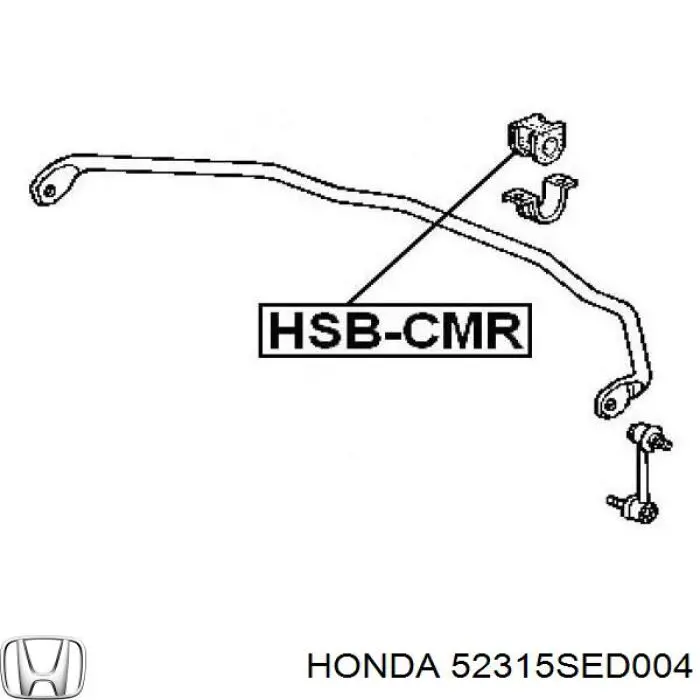 Втулка стабілізатора заднього Honda 52315SED004 ціна, від 6.15 USD