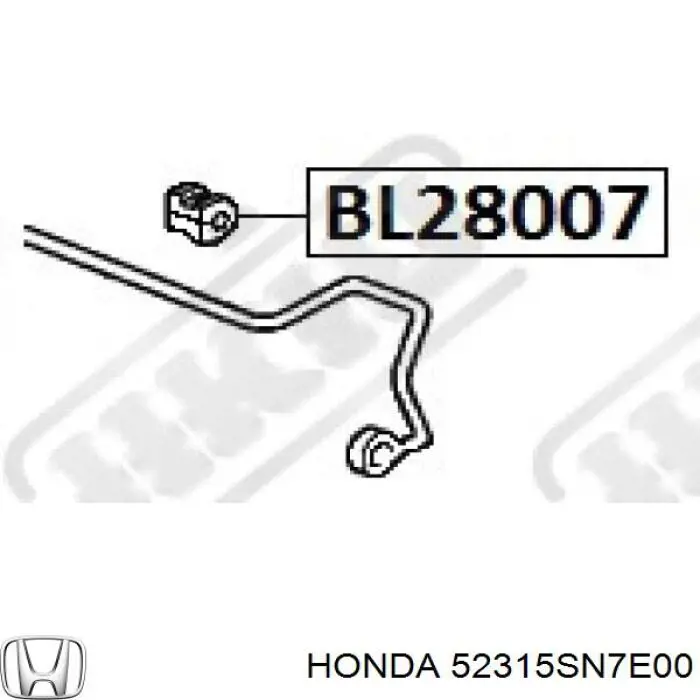 Опора стабілізатора Honda 52315SN7E00 ціна, від 1.38 USD