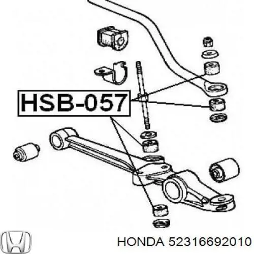 52316692010 Honda втулка стійки переднього стабілізатора