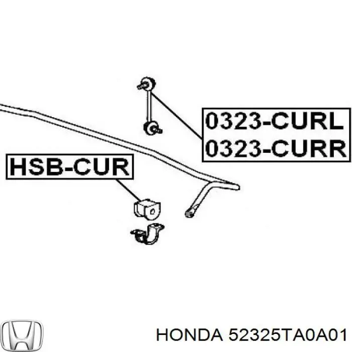 Стійка стабілізатора заднього, ліва 52325TA0A01 Honda