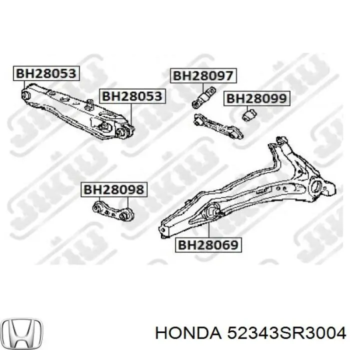 Купити 52343SR3004 Honda Сайлентблок заднього нижнього важеля