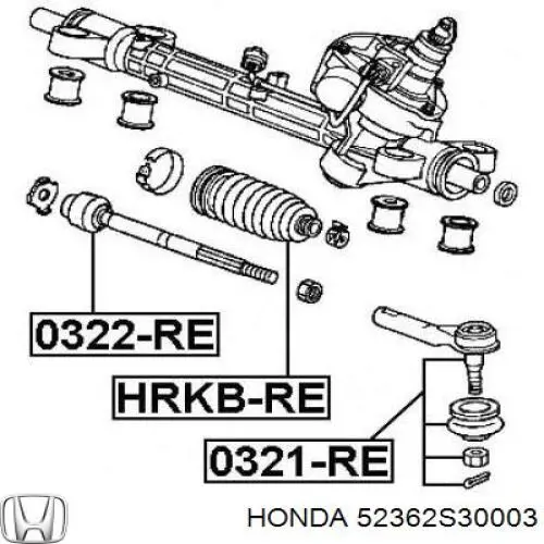 Купити 52362S30003 Honda Пильник рульового накінечника