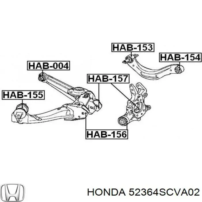 Купити 52364SCVA02 Honda Сайлентблок заднього нижнього важеля