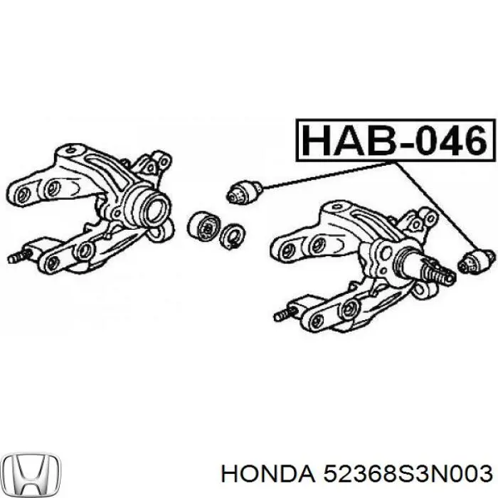 52368S3N003 Honda сайлентблок цапфи задньої