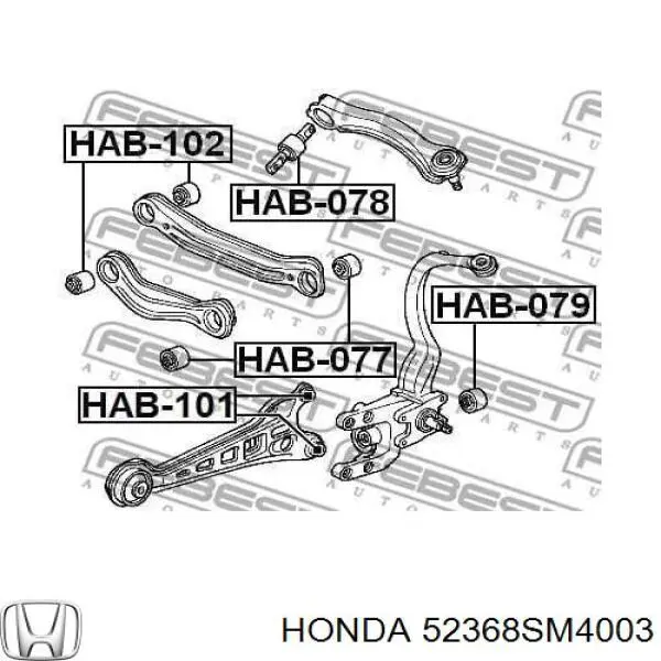 52368SM4003 Honda сайлентблок заднього поперечного важеля, зовнішній