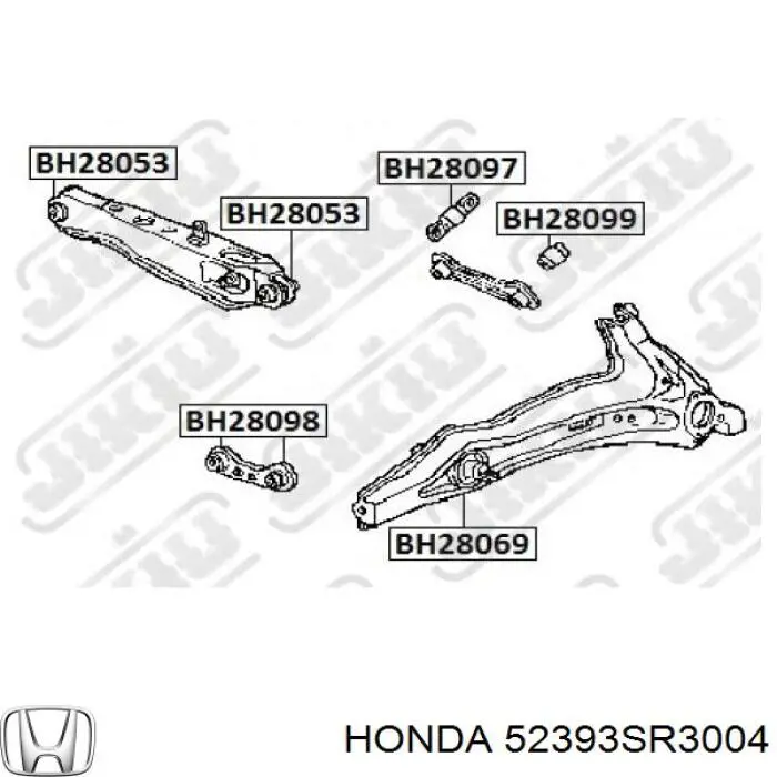 Купити 52393SR3004 Honda Сайлентблок заднього верхнього важеля