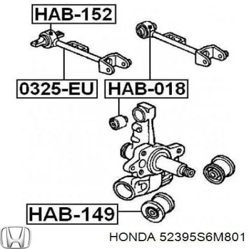 Сайлентблок заднього важеля Honda 52390SFE000 ціна, від 10.51 USD