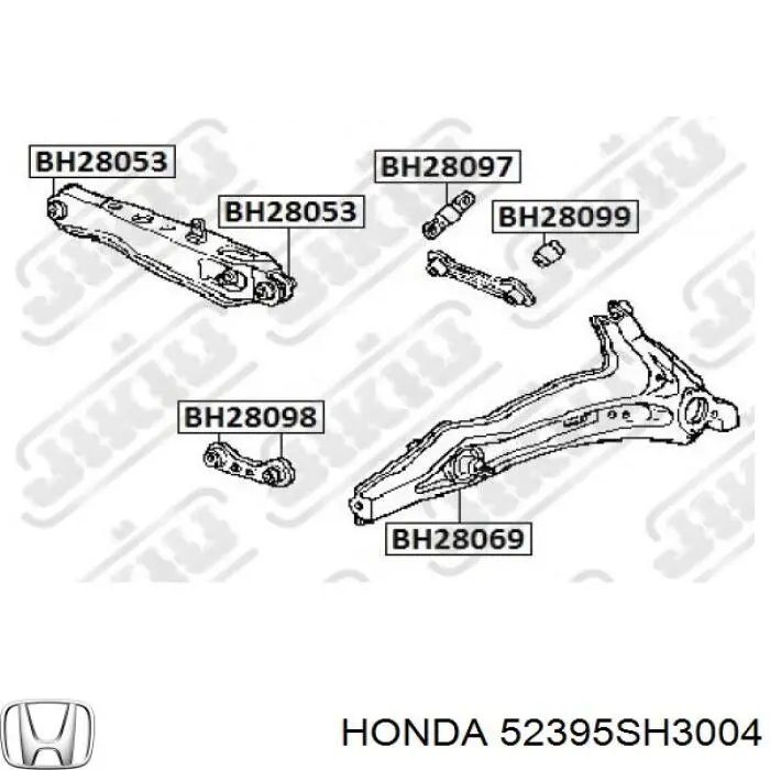Купити 52395SH3004 Honda Сайлентблок заднього верхнього важеля