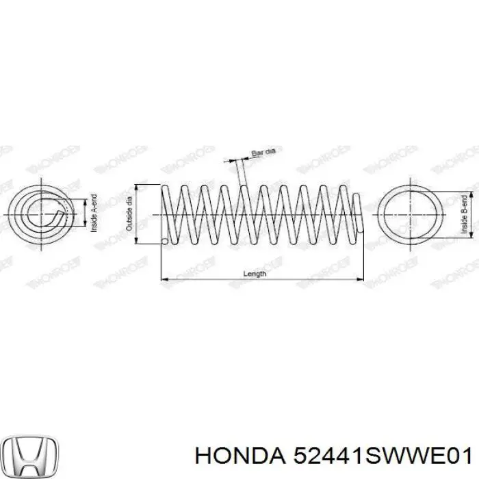 Купити 52441SWWE01 Honda Задні пружини
