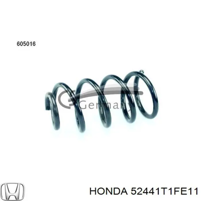 52441T1FE01 Honda Пружина підвіски задня
