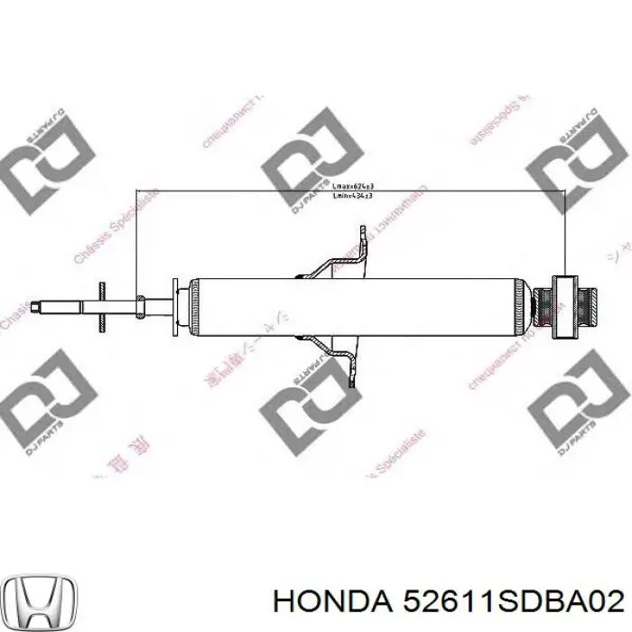 Купити 52611SDBA02 Honda Стійка амортизатора задня