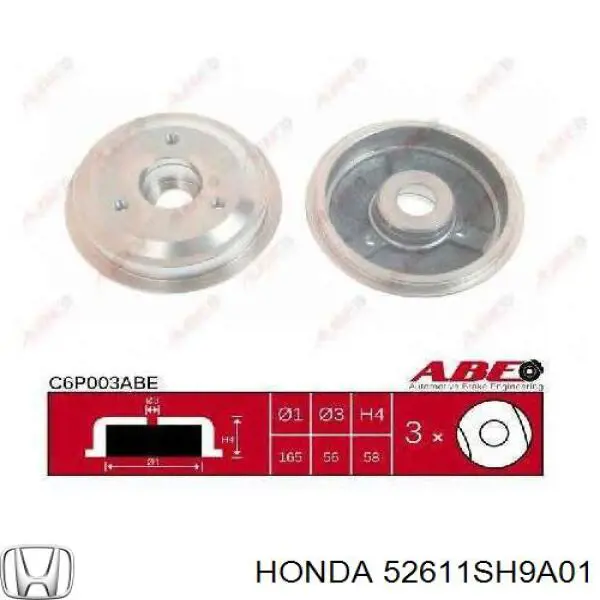 Купити 52611SH9A01 Honda Стійка амортизатора задня