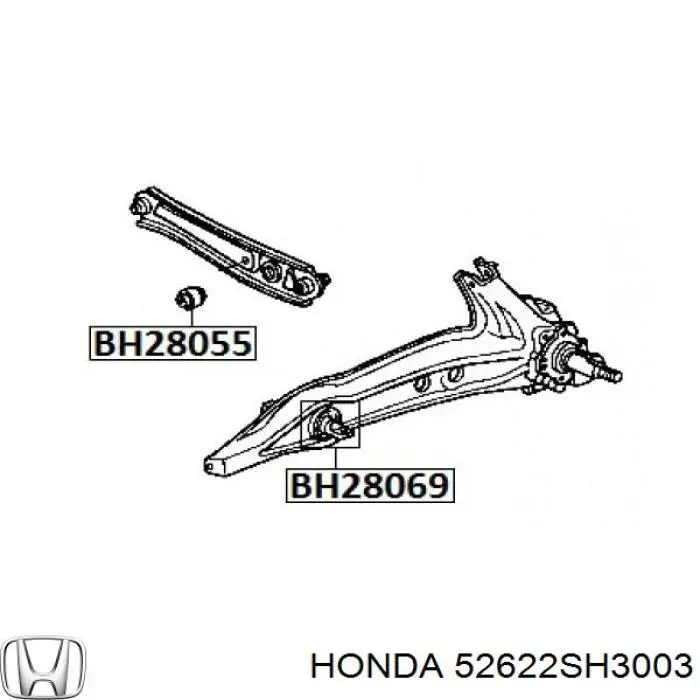 Сайлентблок амортизатора заднього Honda 52622SH3003 ціна, від 3.99 USD