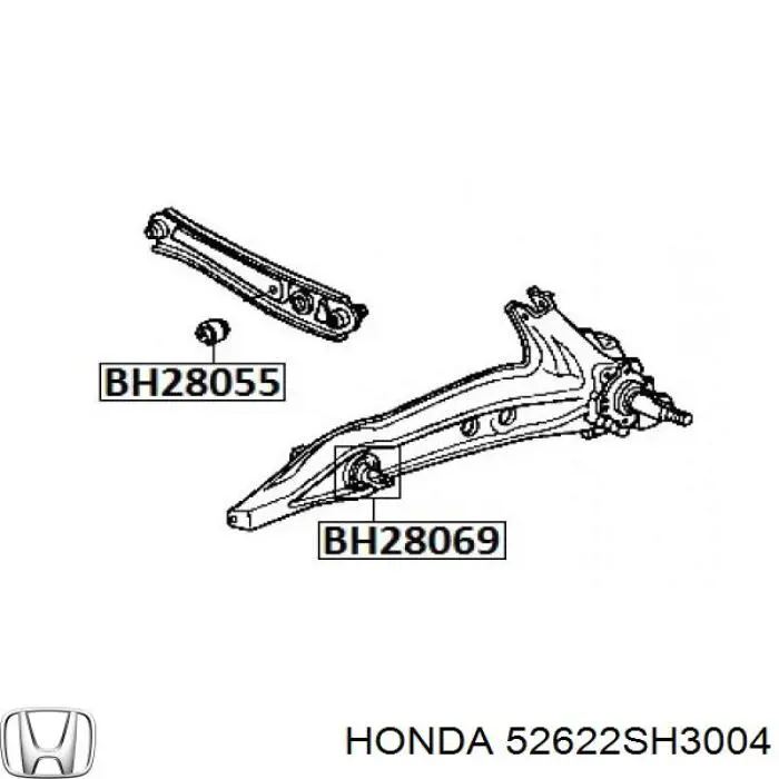 Купити 52622SH3004 Honda Задні втулки амортізатора
