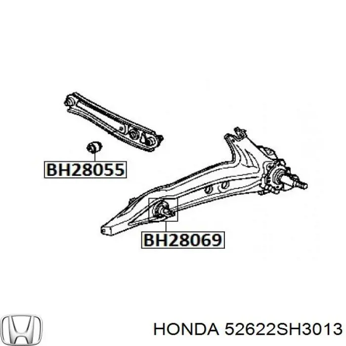Задні втулки амортізатора 52622SH3013 Honda