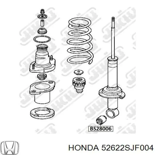 Сайлентблок амортизатора заднього Honda 52622SJF004 ціна, від 8.57 USD