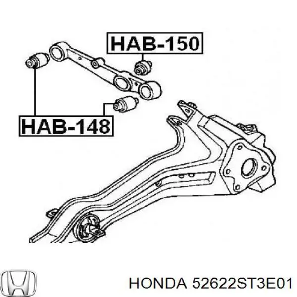 Купити 52622ST3E01 Honda Сайлентблок заднього верхнього важеля