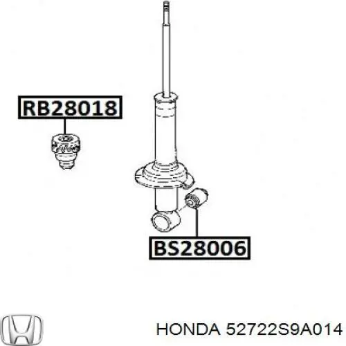 Відбійник на задні амортизатори Honda 52722S9A014 ціна, від 6.08 USD